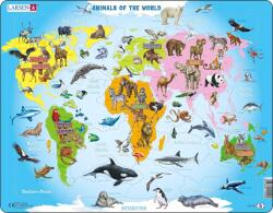 Larsen Puzzle pentru copii Larsen din 28 de piese - Animalele din lume (A34) Puzzle