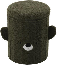 Brius Taburet copii pliabil spatiu depozitare maxim 80 kg compact, 28x34 cm, design vesel, verde (PHO-4267)