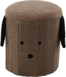 Brius Taburet copii pliabil spatiu depozitare maxim 80 kg compact, 28x34 cm, design vesel, maro (PHO-4274)