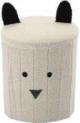 Brius Taburet copii pliabil spatiu depozitare maxim 80 kg compact, 28x34 cm, design vesel, bej (PHO-4243)