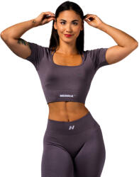 Nebbia Maiou pentru femei Flow Seamless Shaping Crop Top 499 DARK GREY M