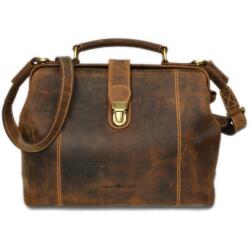 Greenburry Geanta umar dama piele naturala maro antichizat 35 x 25 cm, Vintage, Greenburry