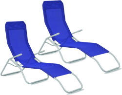 AGA 2x Șezlong de grădină SIESTA Albastru închis (2x MC372171BL nebo 2x MR4250-DarkBlue)