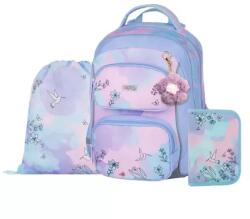 KARTON P+P Set ghiozdan școlar Oxy Jumper cu model colibri, 1-3 clase - set 3 piese (6 77126)
