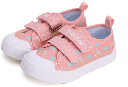 D.D.Step pantofi de pânză pentru fete cu velcro cu model model roz (142172)