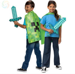 Disguise Minecraft Gyerek Jelmez Szett - Köpeny és Gyémántkard - Eredeti