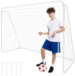 Trizand Focikapu 213x150x90 cm - erős, időjárásálló fém kerti futballkapu hálóval Trizand (27544)