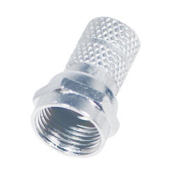 Somogyi Elektronic SOMOGYI Home FF1/PRO F csatlakozódugó, fém, erősített, RG 6 kábelre tekerhető, egyenes kivitel (FF 1/PRO)