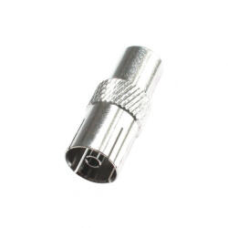 Somogyi Elektronic SOMOGYI Home FST 2 koax aljzat, fém, RG 6 kábelre tekerhető, egyenes kivitel (FST 2)