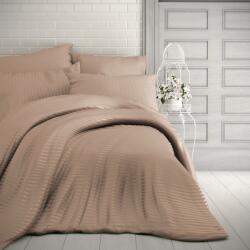 Kvalitex Lenjerie de pat Kvalitex Stripe, satin, bej, bej, 140 x 220 cm, 70 x 90 cm Lenjerie de pat