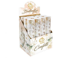 GoDan Tun confetti 30 cm, model fluturi albi hartie GD2108 Confetti petrecere (GD2108)