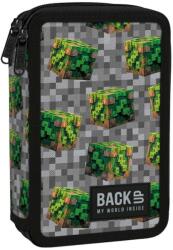 DERFORM BackUp háromrekeszes, emeletes tolltartó fiúknak, felszereléssel, Creative Pixels