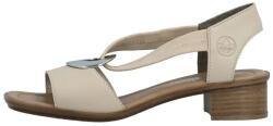 RIEKER Sandale dama, bej, casual, piele naturala, cu toc, Rieker 62662-62-Bej (Marime: 39) (62662-62-Bej-39)