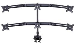 Multibrackets Suport pentru 6 monitoare /LCD birou Multibrackets, 15 -24 , negru, cu clema prindere pe birou (SUPORT 2XMB-5002 + 1XMB-5019)