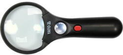  YATO YT-73845 Kézi nagyító 3, 5X/45X LED világítással 3 AAA elemmel (73845) (YT-73845)