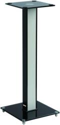 DATMAN Set 2 Suporturi de Podea pentru Boxe Bookshelf si Center-Channel, DATMAN® Apollo Pillar, 73 cm, din Aluminiu, Sticla Securizata si Lemn, Spike-uri pen (DAT-454-ST)
