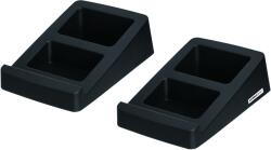 StableDesk Suport pentru 2 boxe de birou StableDesk, Inclinat 15°, anti-vibratii, Pentru boxe bookshelf si monitoare studio, Optimizeaza directia sunetului - Neg (SD-251-S)