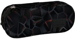DERFORM Penar cu fermoar, formă ovală, model Cyber Black - BackUp Penar