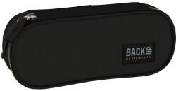 DERFORM Penar cu fermoar, formă ovală, model Black Vibe( Curcubeu) - BackUp Penar