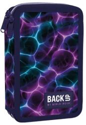 DERFORM Penar cu două compartimente, echipat cu rechizite model Neon Vibes - BackUp Penar
