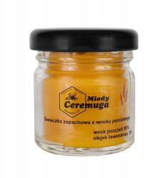 Miody Ceremuga Természetes méhviasz gyertya 40 ml levendula illat levendula 5%) (Świeczka 40 ml)