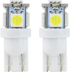 AMiO Bec LED T10 W5W 12V alb, 5 SMD 5050, AMIO, set 2 buc pentru pozitie auto (AM01284)