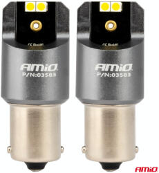 AMiO Set bec LED Canbus BA15S P21W 4x3030 SMD alb 12/24V Amio (AM03583)