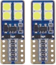 AMiO Bec LED T10 Canbus W5W 12-24V 2W alb cu 8 SMD 2835, set 2 buc Amio (AM01635)