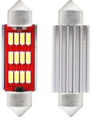 AMiO Set 2 becuri auto LED C5W 41 mm Canbus 12-24V, lumina alba, 12 SMD (AM01291)
