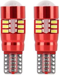 AMiO Bec LED T10 W5W Canbus 12-24V 2.5W 27 SMD 3014 alb AMIO, set 2 buc (AM01446)