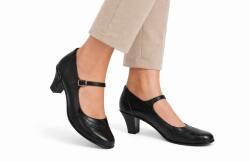 CIUCALETI Marimea 35, 37 Pantofi dama piele naturala - eleganti, comozi, toc mediu stabil de 5cm P104N5BOX, marimea 37