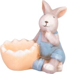 MagicHome Decoratiune de Paste iepuras albastru din teracota MagicHome 12x7x10, 5 cm (8091591)