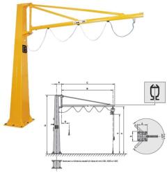 LINK SPA Macara pivotanta cu coloana 270 grade M1010 250 kg 8035 mm