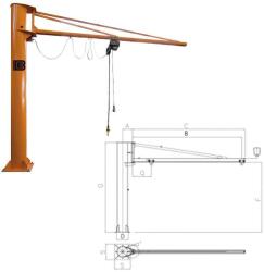 LINK SPA Macara pivotanta cu coloana M1250 200 kg 3000 mm