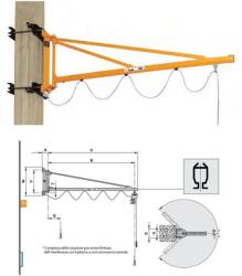 LINK SPA Macara pivotanta de perete M1310 200 kg 7035 mm