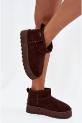 Big star shoes Дамски нискі снежни обувки на платформа Big Star - шоколадни BIG STAR SHOES | Kafyav | ЖЕНИ | 39