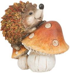 MagicHome Decoratiune ceramica arici pe ciuperca MagicHome Nature, 12, 5x8x12 cm (8090882)