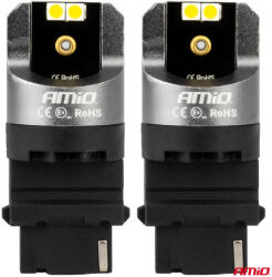 AMiO Set bec LED Canbus 3156 P27W PRO Series, 4x3030 SMD, alb, 12/24V (AM03587)