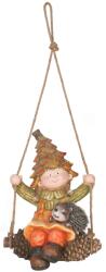 MagicHome Vianoce Decoratiune gradina din ceramica, fetita pe con de brad, 33x26x43 cm (8090878)