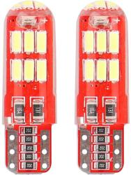 AMiO Bec LED T10 Canbus alb 12V 2W, 15 SMD, silicon, set 2 buc (AM01443)