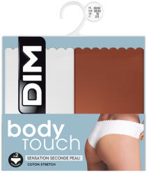 DIM BODY TOUCH HIPSTER 2x - Дамски бикини 2 бр. - тухла - бяло DIM | Byal | ЖЕНИ | L