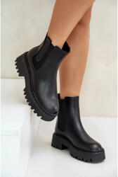 Big star shoes Дамски кожени затоплени ботуши Big Star Chelsea - черни BIG STAR SHOES | Cheren | ЖЕНИ | 38