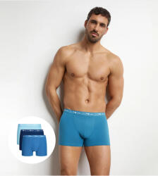DIM COTTON STRETCH BOXER 3x - Мъжки боксерки 3 бр. - светлосиньо - тъмносиньо DIM | Sin | МЪЖЕ | L