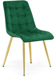 FDY Scaun Bucatarie/Dining Spirit Catifea Verde, Picioare Metalice, Finisaj Auriu