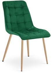 FDY Scaun Bucatarie/Dining Spirit Catifea Verde, Picioare Metalice, Finisaj Lemn