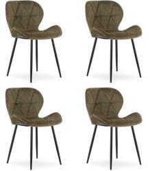 FDY Set 4 Scaune Bucatarie/Dining Miller Catifea Maro