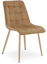 FDY Scaun Bucatarie/Dining Spirit Catifea Maro, Picioare Metalice, Finisaj Lemn