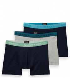 Scotch & Soda Lenjerie (Pack of 3) Men Base Herringbone Boxer 3P 701222705 SCU007.3 petrol/navy/grey