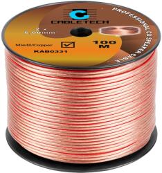 Cabletech Cablu difuzor 6mm x2 cupru transparent Cabletech KAB0331 (KAB0331) - drumix