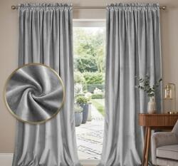 Flying Velúr Függöny Szürke Vastag Elegáns Szalag 140x250 Prémium Velúr (543C-25A)